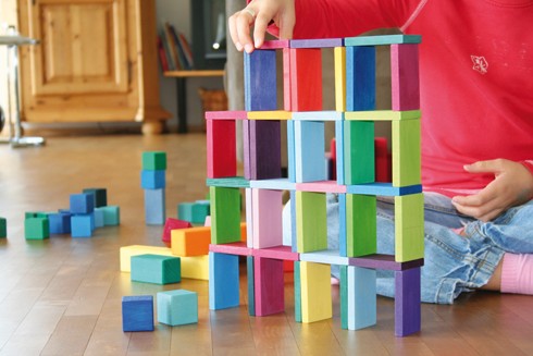 Grimm's Klocki Geometryczne Kolorowe 74el Edukacyjne