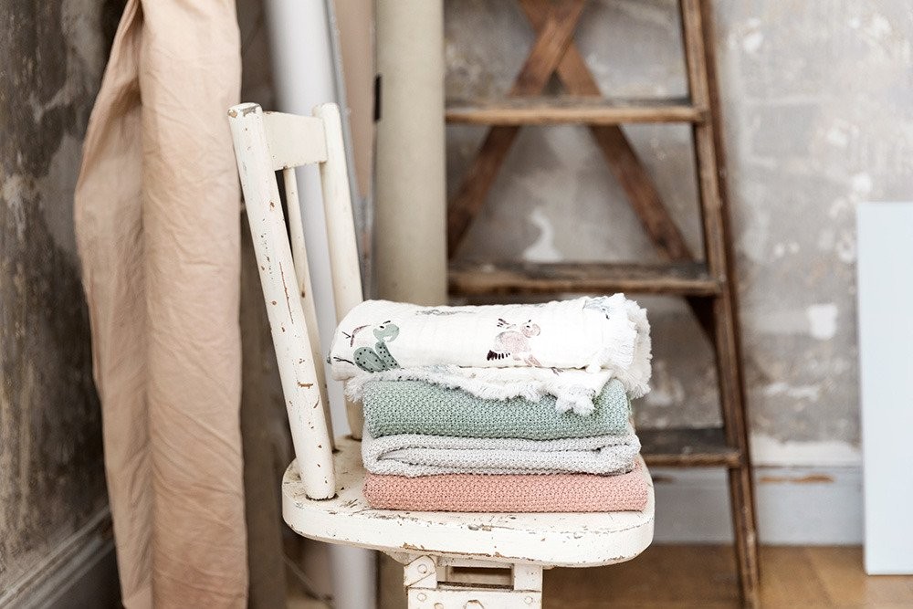 Elodie Details, Kocyk dzianinowy - Faded Rose