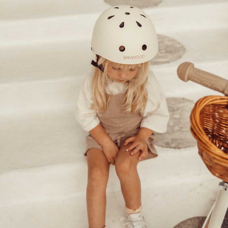 Banwood, dziecięcy kask rowerowy white
