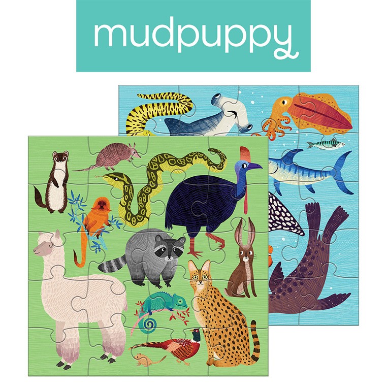 Mudpuppy Puzzle magnetyczne Zwierzęta 4+