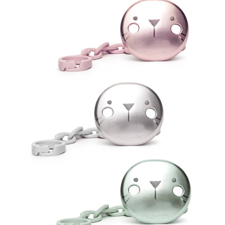 Suavinex Klips do smoczka HYGGE kotek różowy