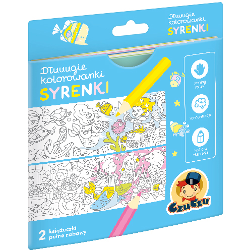 Długie Kolorowanki Syrenki Edukacyjne 3+