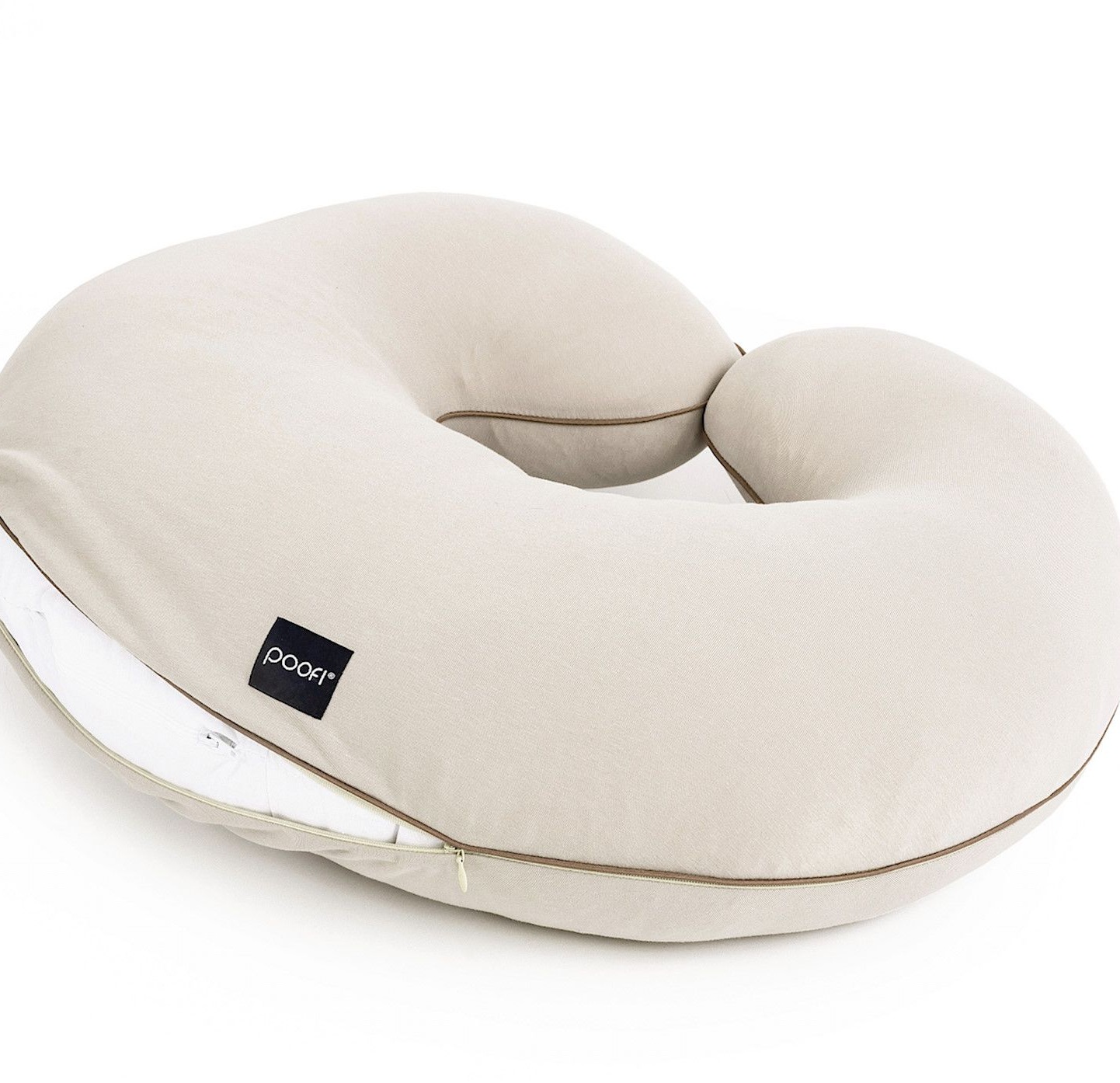 Poofi Poduszka do karmienia Organic - latte 50x60cm