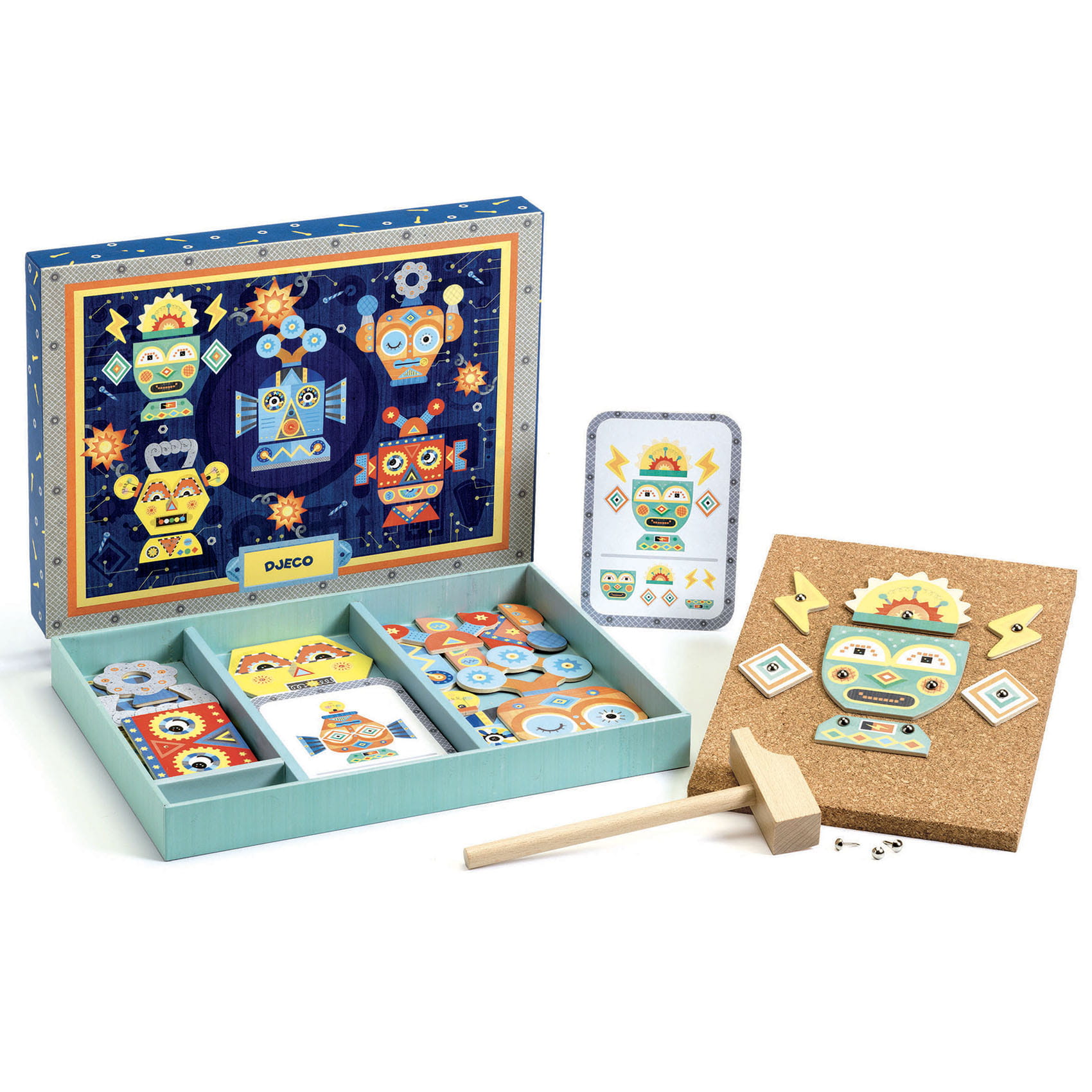 Djeco Przybijanka Roboty Kreatywny Zestaw 4+