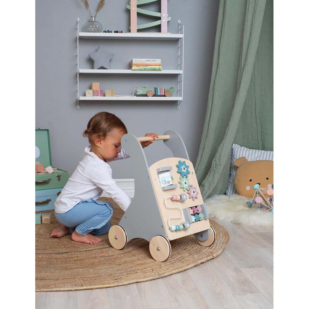 Jabadabado Pchacz Drewniany Srebrny 18m+