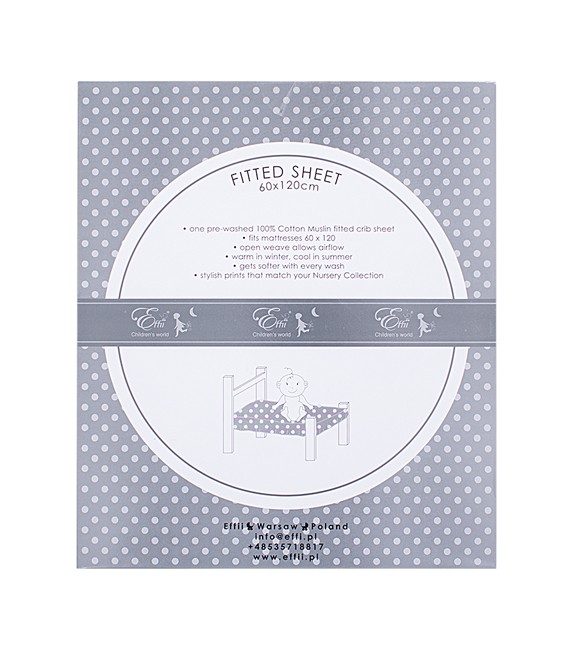 Prześcieradło muślinowe Gwiazdki 60x120