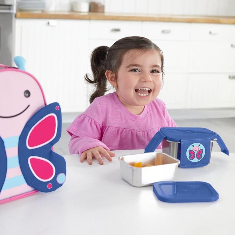 Skip Hop Pudełko Śniadaniowe Motyl - Stalowe 12m+