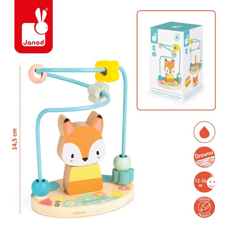Janod Pętla edukacyjna Lisek Pure 12-36m