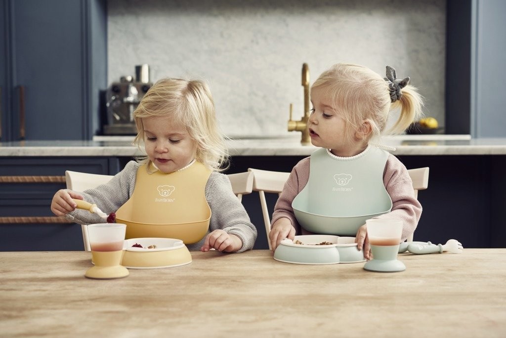 BABYBJORN Zestaw obiadowy Powder Yellow 4m+