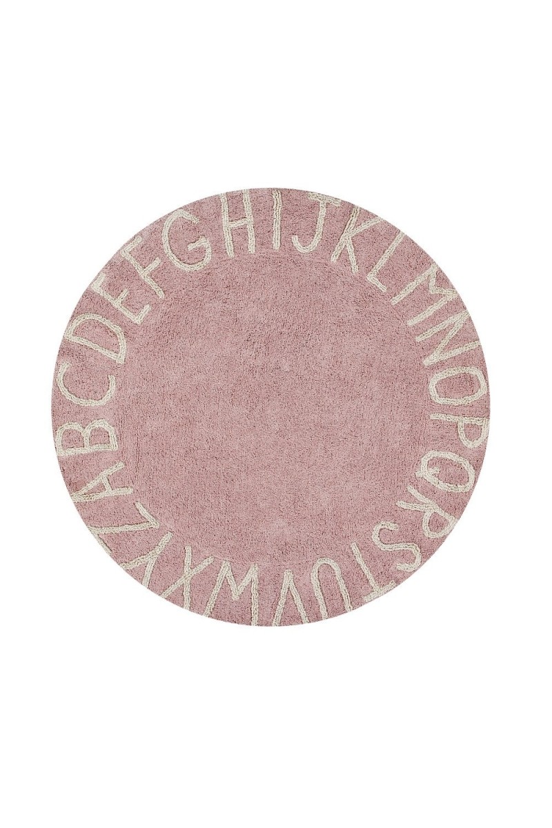 Lorena Canals Dywan Bawełniany Round ABC Vintage Nude Natural Ø150 cm