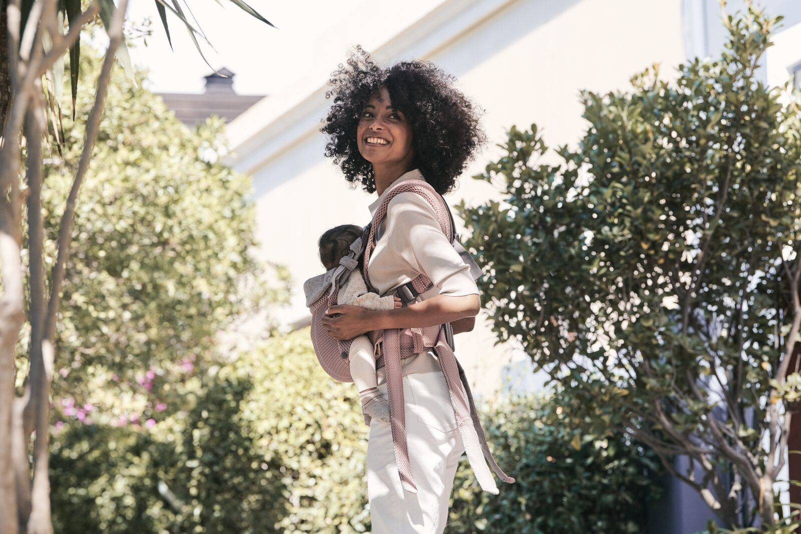 BabyBjorn Nosidełko Harmony 3D Mesh Zgaszony Róż 0–3