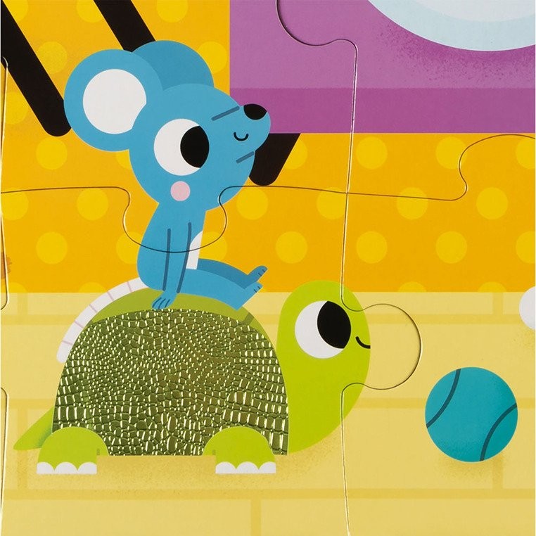 Janod Puzzle Sensoryczne Zwierzęta Domowe 20el 2+