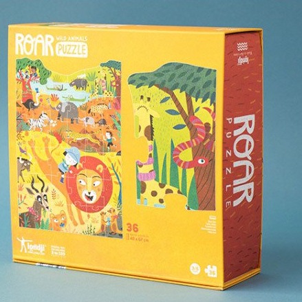 Londji, Puzzle dla dzieci Roar - dzikie zwierzęta, 36 el.