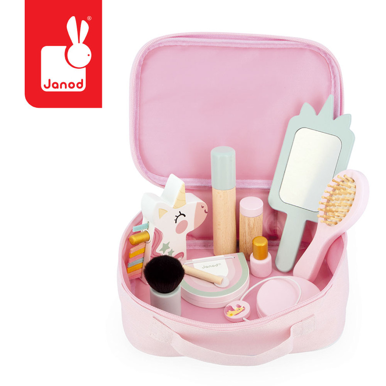 Janod Kosmetyczka Mała Miss Jednorożec 10 akc. 3+