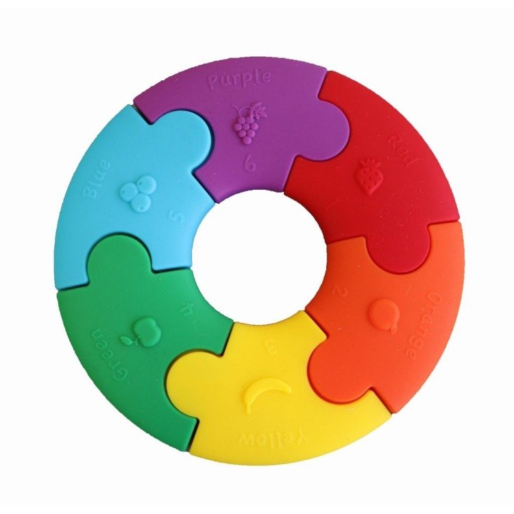 Jellystone Designs Puzzle Sensoryczne Tęczowe Kółko 1+