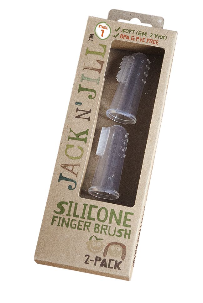 Jack N'Jill Szczoteczka Silikonowa na Palec 2-pak 6-12 m-cy