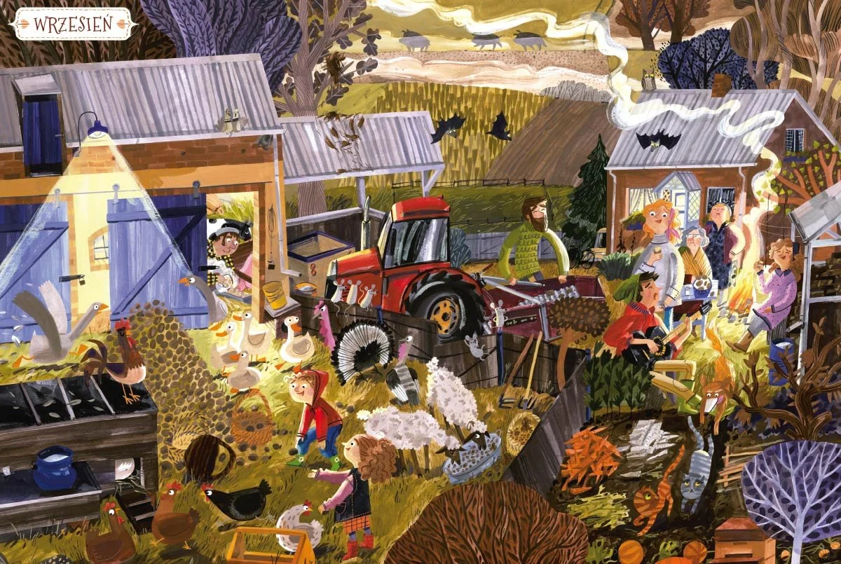 Rok na wsi Książka Edukacyjna dla Dzieci od 3 lat