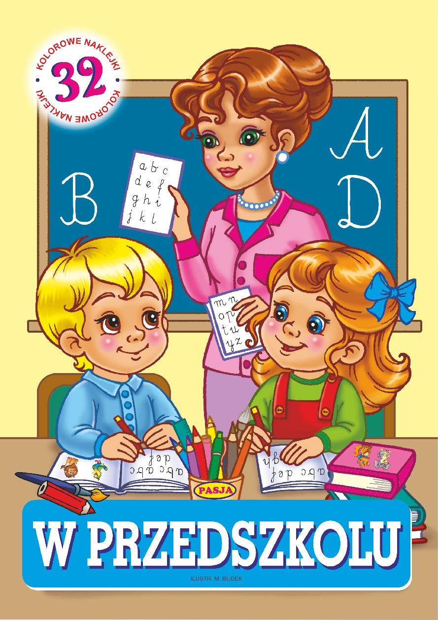 Kolorowanka edukacyjna W przedszkolu - Nauka pisania 3+