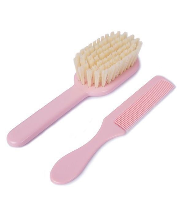Poupy Zestaw Szczotka i Grzebień Niemowlę Różowy 0m+