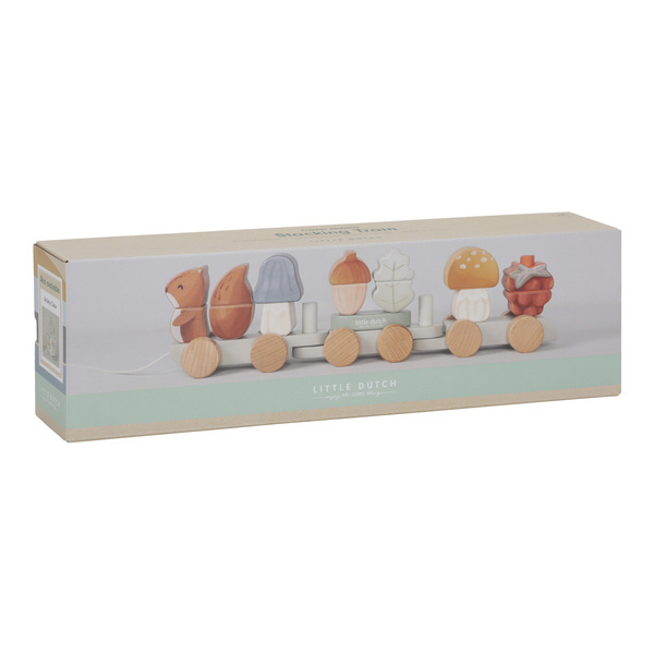 Little Dutch Drewniany Pociąg Wiewiórka 18 el. 18m+