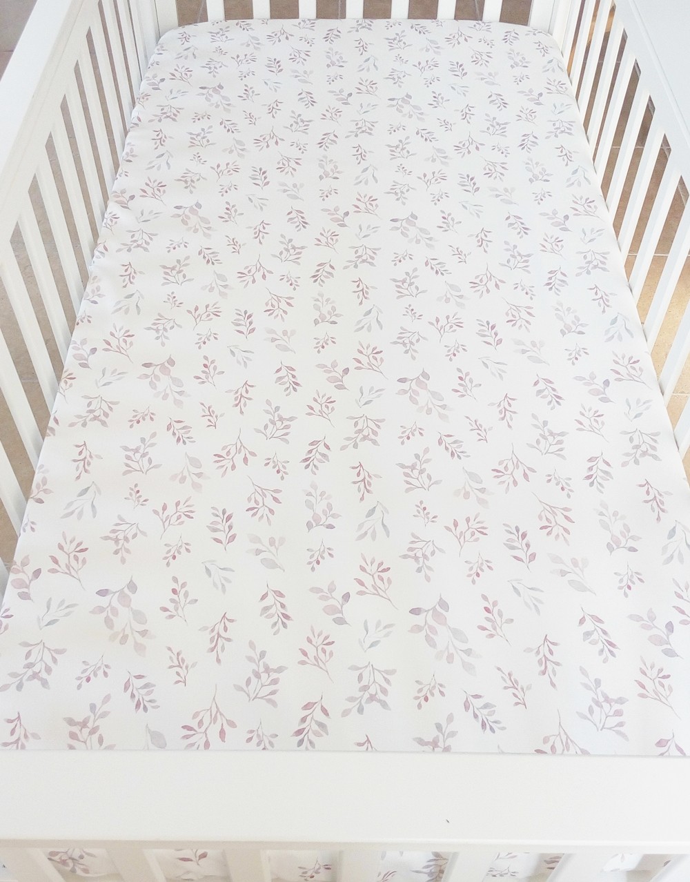 Samiboo Prześcieradło z gumką Listki 120x60 cm