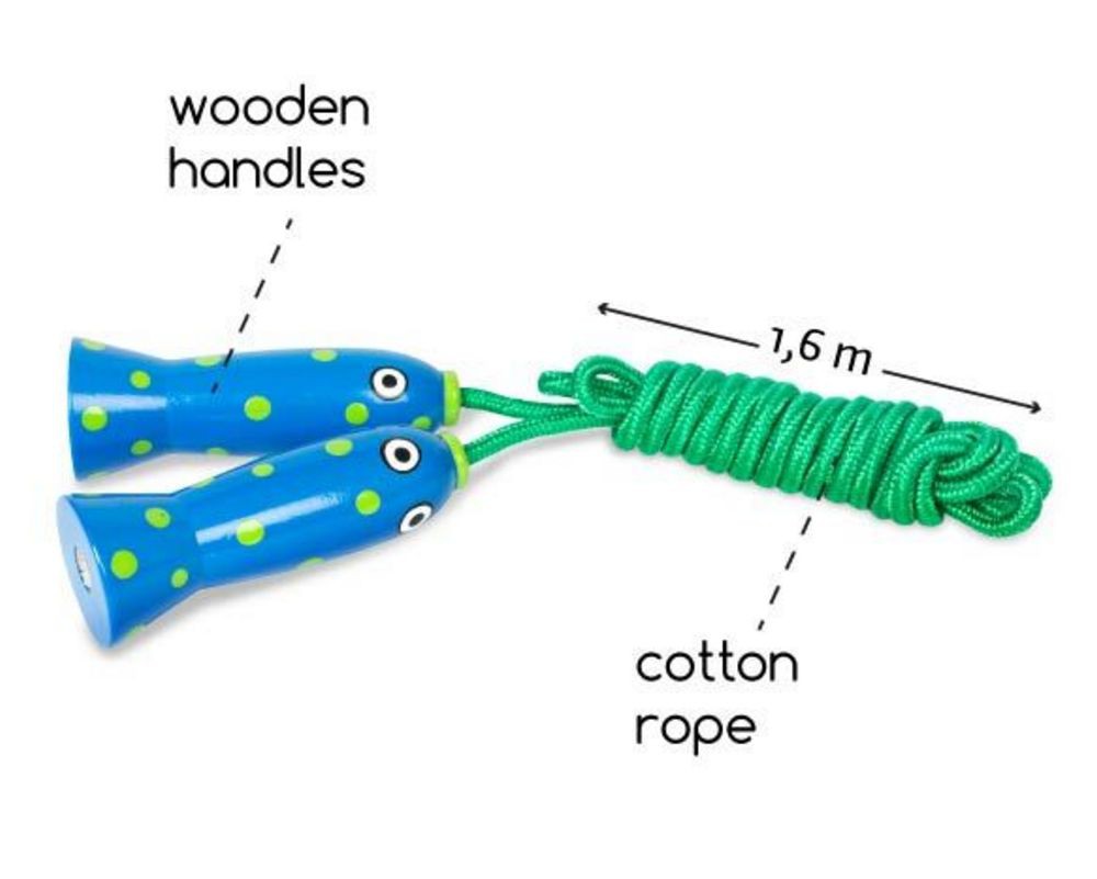 Skakanka Niebieska 2.5m dla Dzieci 6+