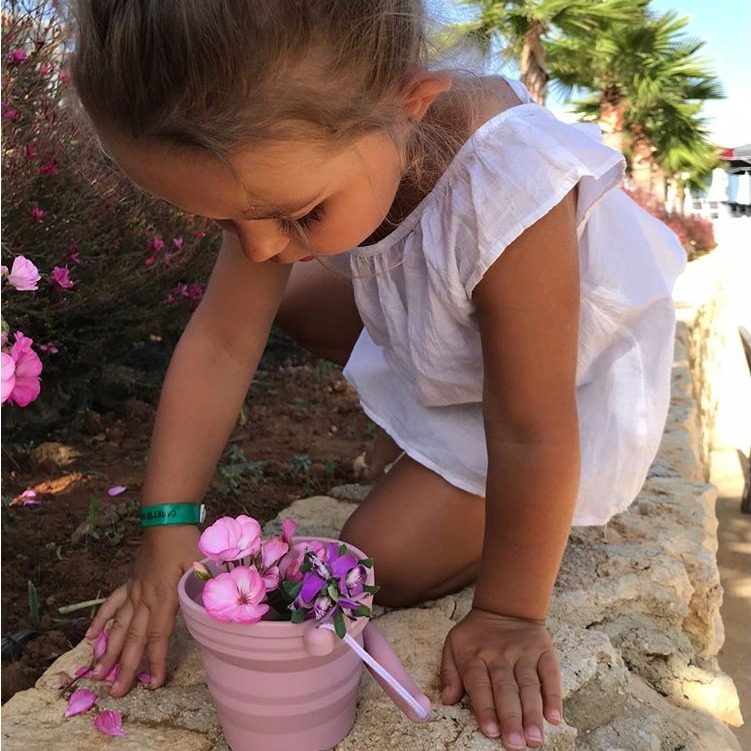 Scrunch Wiaderko Silikonowe z łopatką Błękitne 12m+