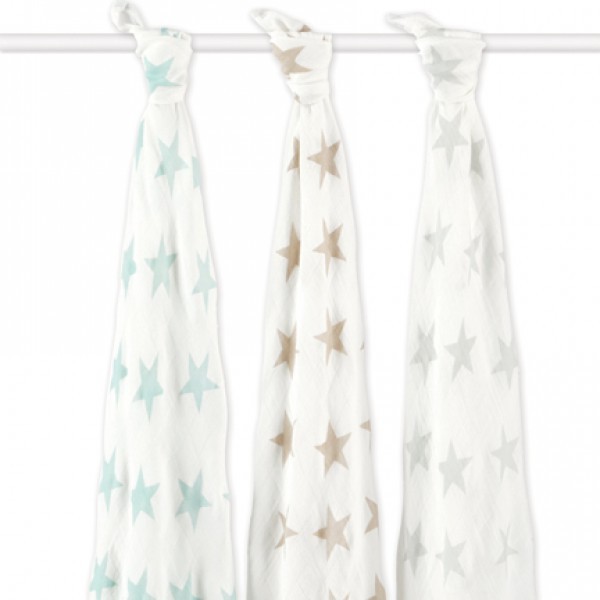 Zestaw 3 otulaczy bambusowych 120x120 cm Milky Way | Aden + Anais