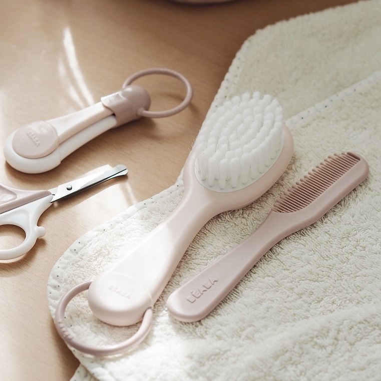 Beaba Szczoteczka i Grzebień do Włosów Old Pink 0+