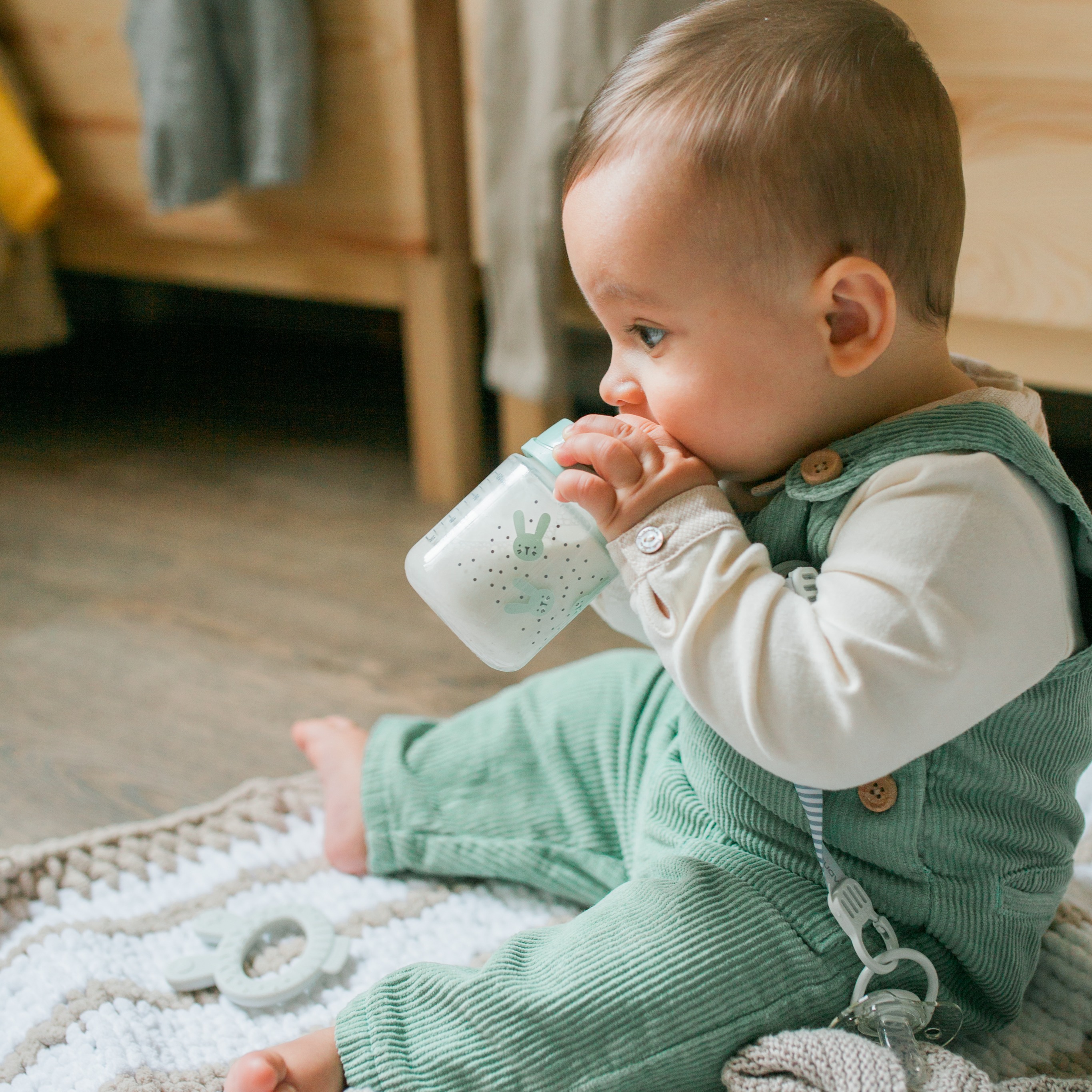 Suavinex Butelka HYGGE 150ml Królik Miętowy 0+