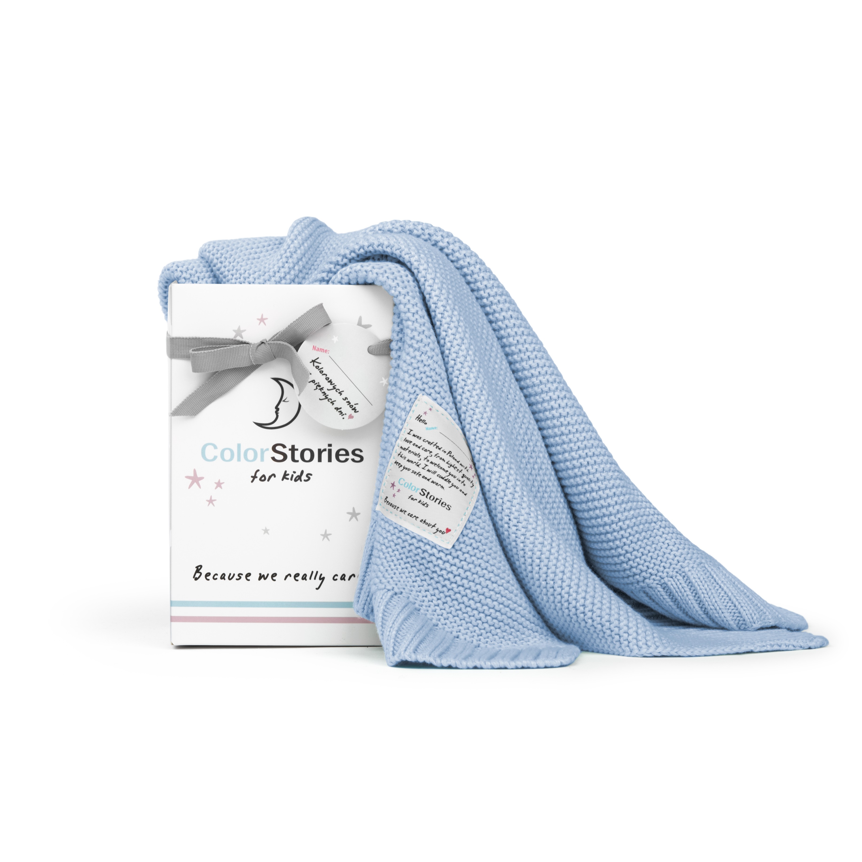 ColorStories Kocyk bambusowy Bamboo baby blue 80x100