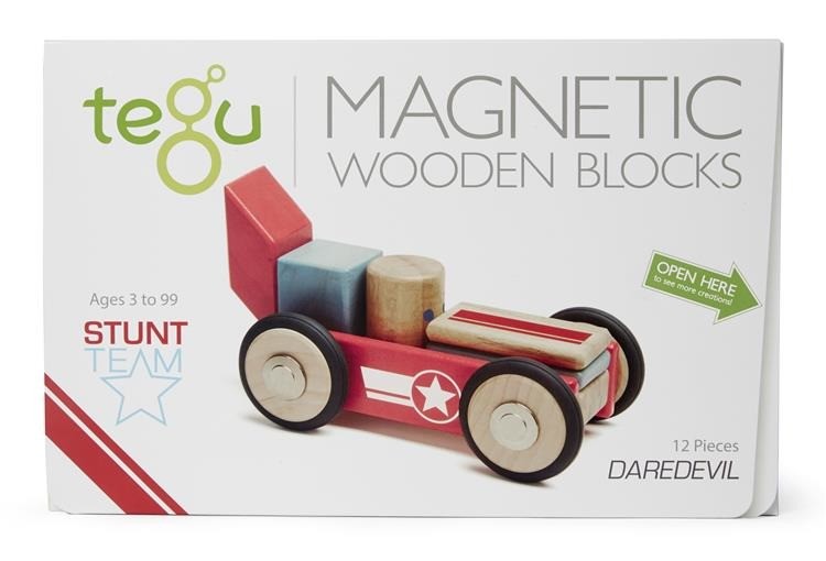 Tegu, Drewniane klocki magnetyczne STUNT TEAM Daredevil