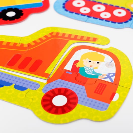 Czuczu Puzzle Progresywne Pojazdy na Budowie 4w1 2+