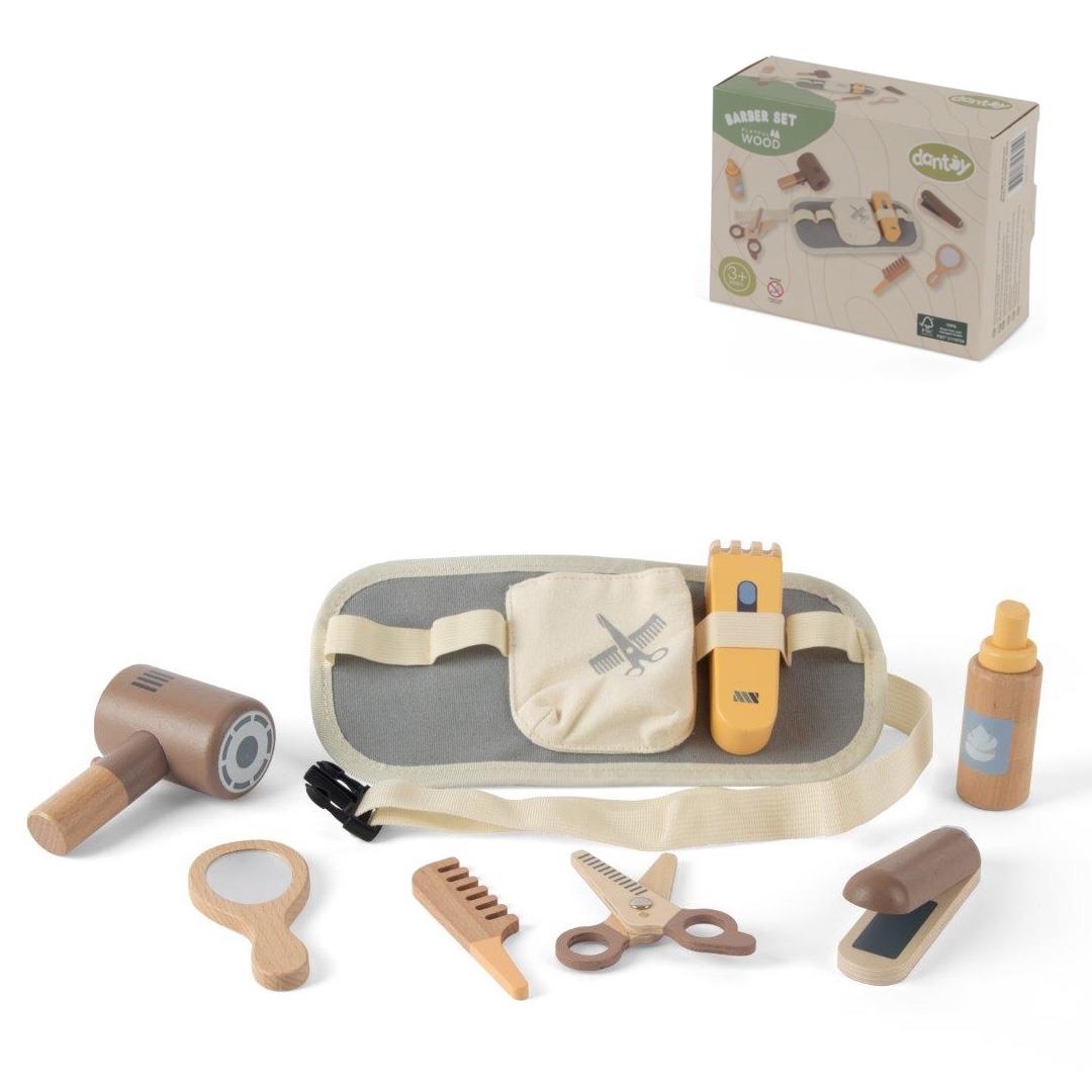 Dantoy Barber Fryzjer Zestaw Drewniane Akcesoria 3+