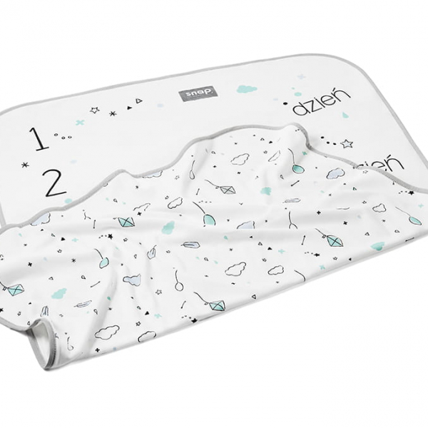 Snap the moment Foto-kocyk Minty White 80x100 cm 0+