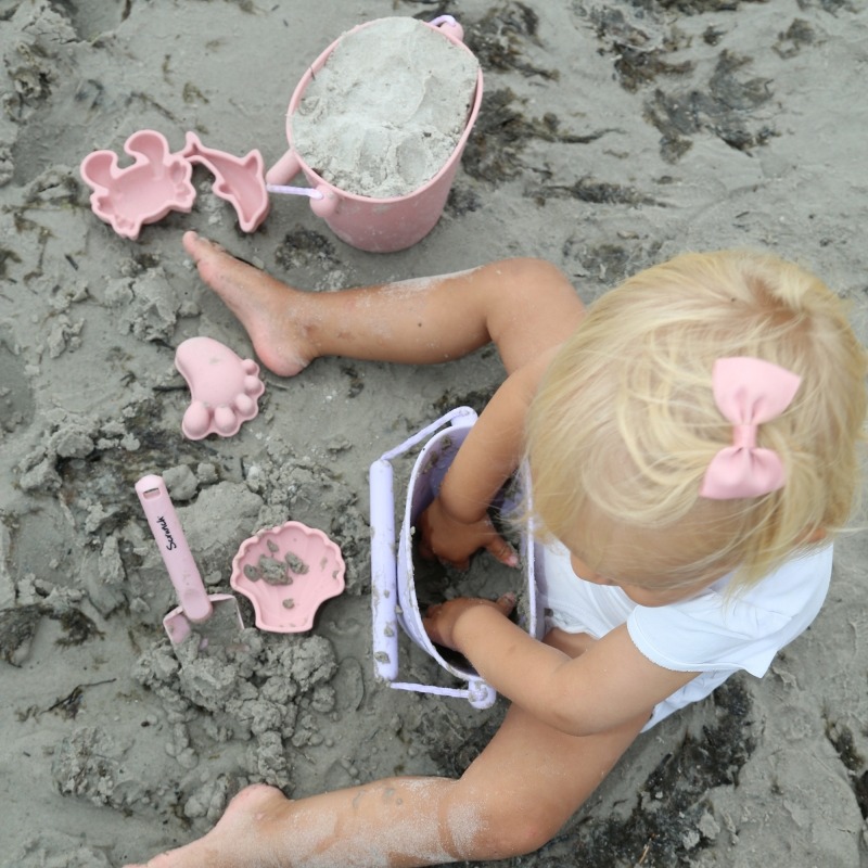 Scrunch Silikonowe Foremki do Piasku 4 szt. Pastelowy Żółty 12m+