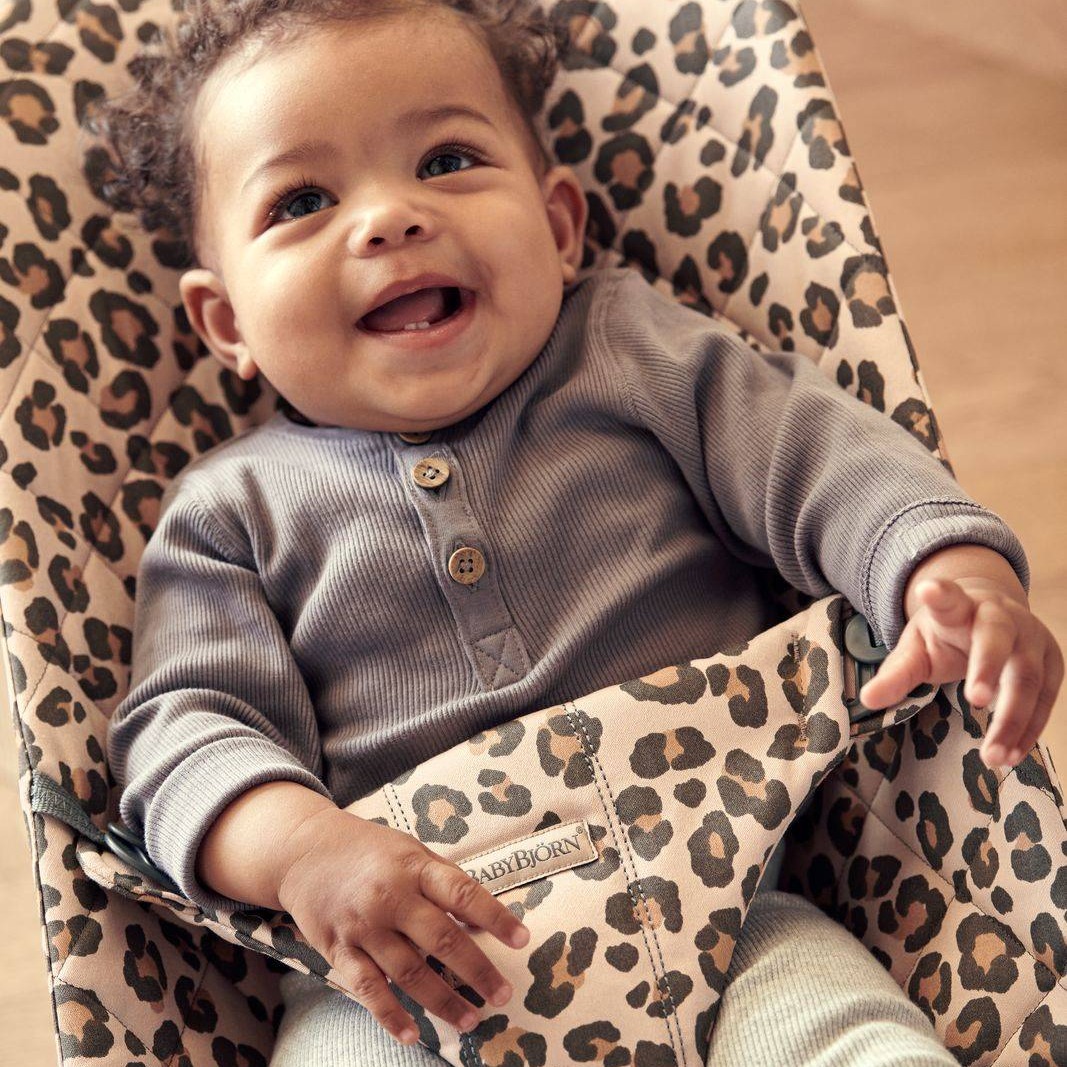 BABYBJÖRN Leżaczek Bliss Cotton Beż/Leopard 0+