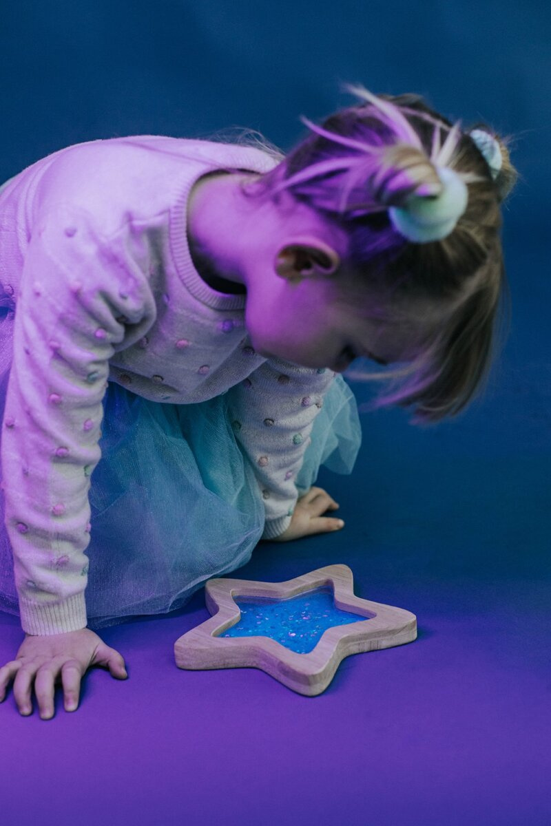 Petit Boum Sensoryczna Gwiazda Świecąca 6m+ Niebieska