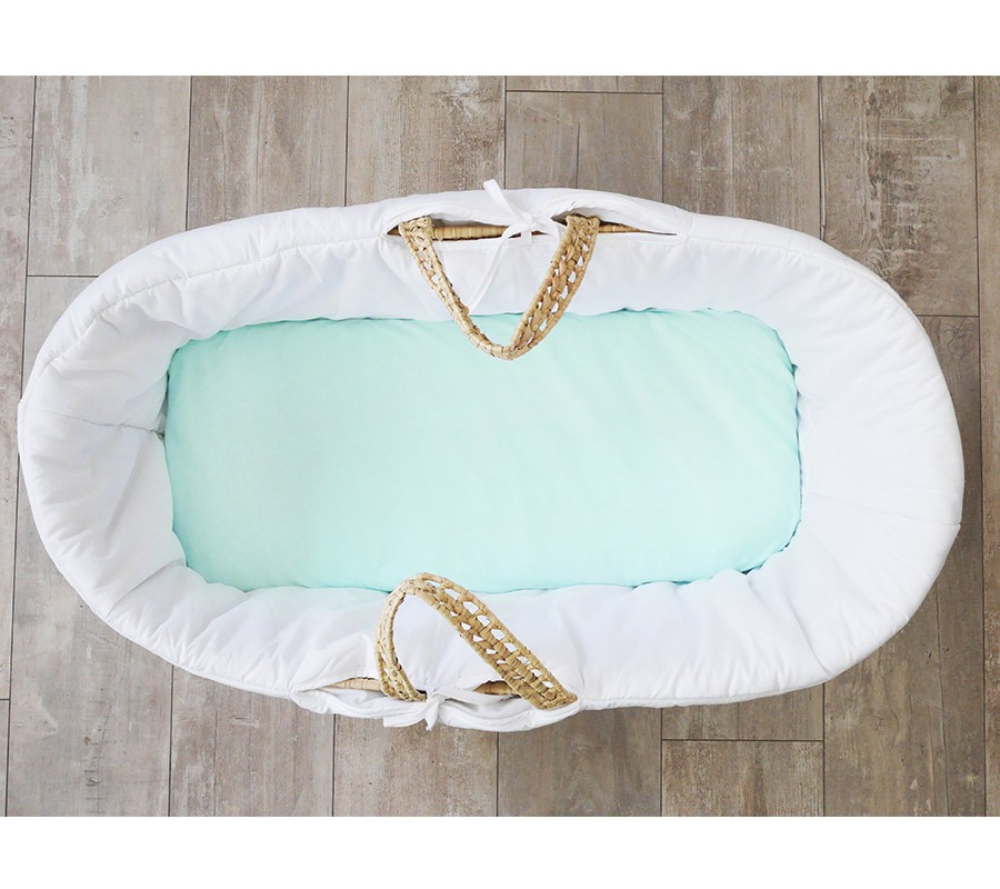 Lullalove Prześcieradło do gondoli miętowe 40x90cm