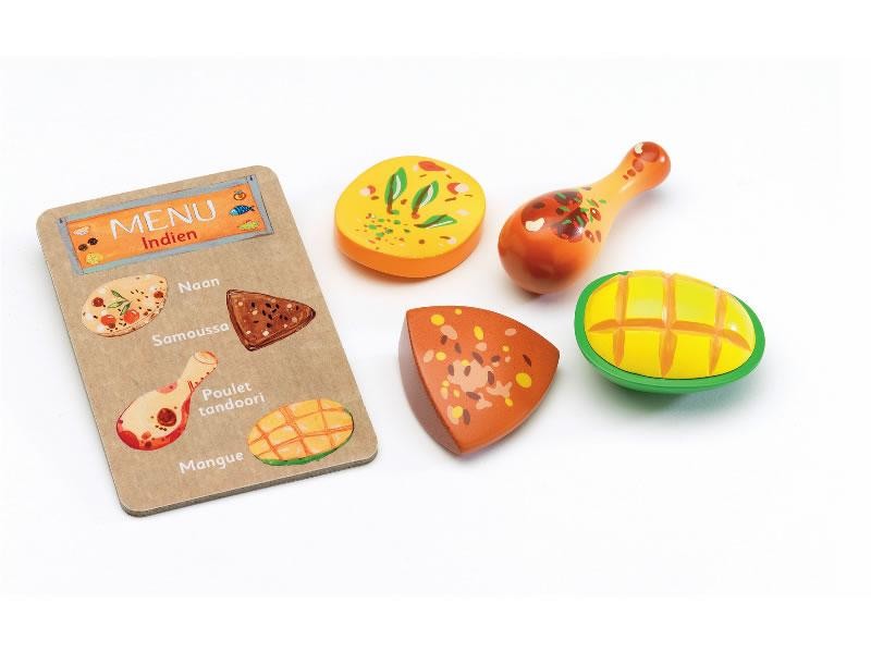 Djeco, drewniany zestaw do zabawy w restaurację