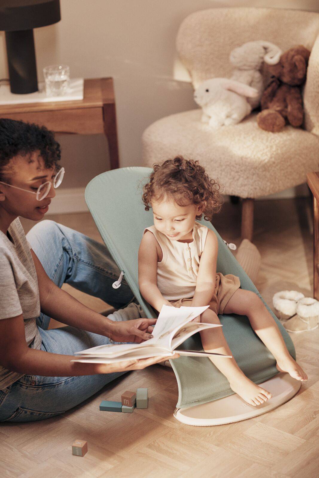 Babybjorn Leżaczek Balance Soft Bawełna Jasnoszary 0+