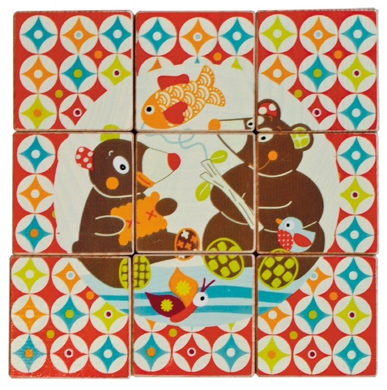 WOODOURS Klocki Wielofunkcyjne Miś 1+