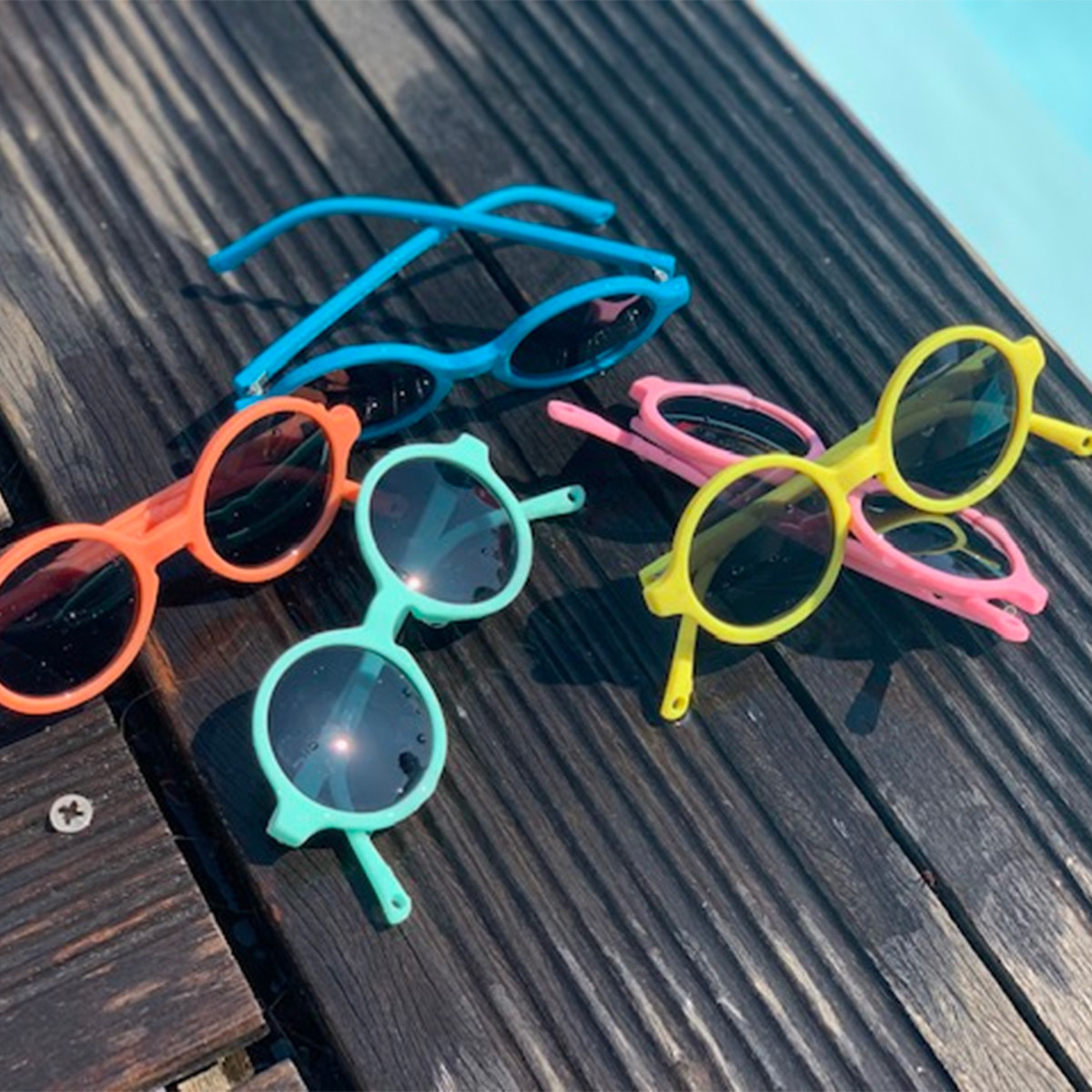 KiETLA Okulary WOAM 4-6 lat Pomarańczowe