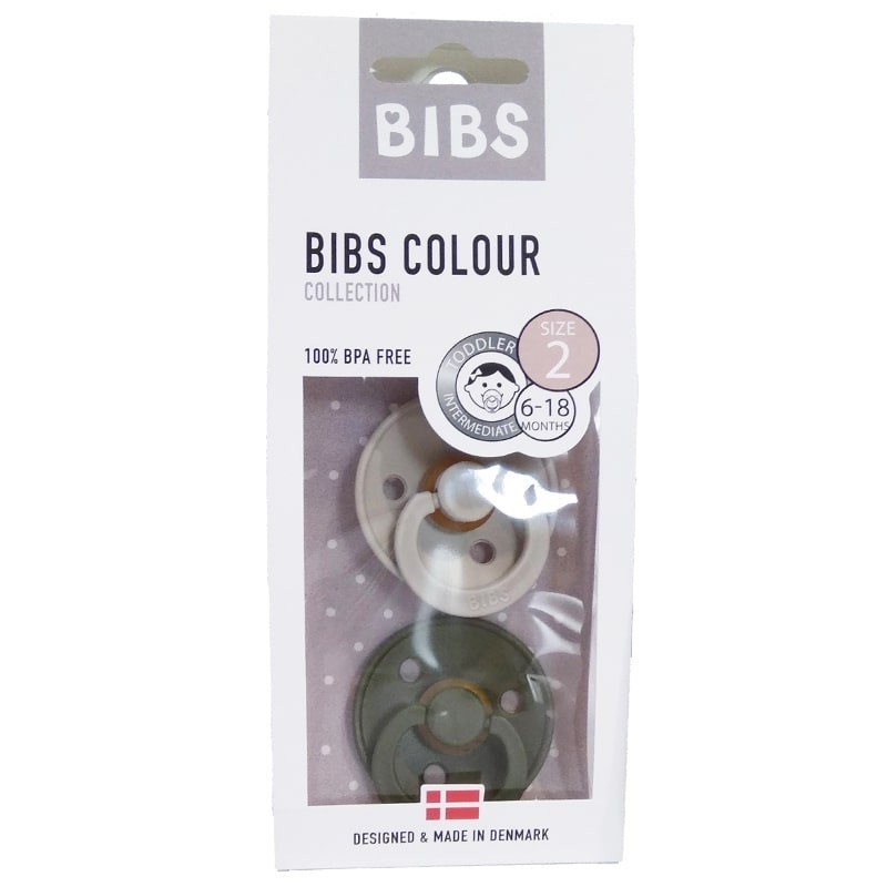 Smoczek BIBS Kauczuk M 6-12m - Sand & Green Hunter