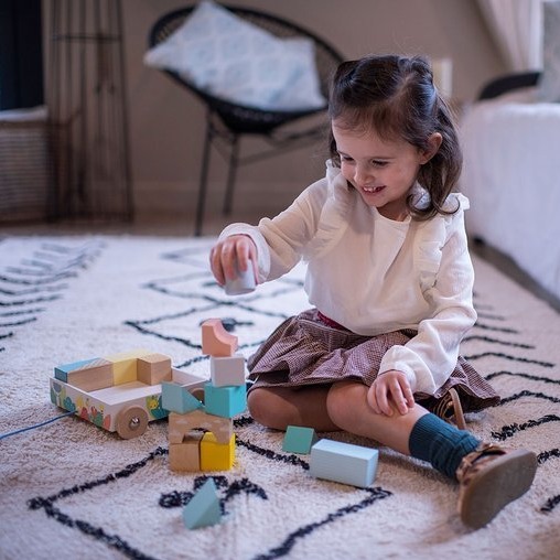 Janod Klocki Drewniane Do Ciągnięcia 30el 18m+