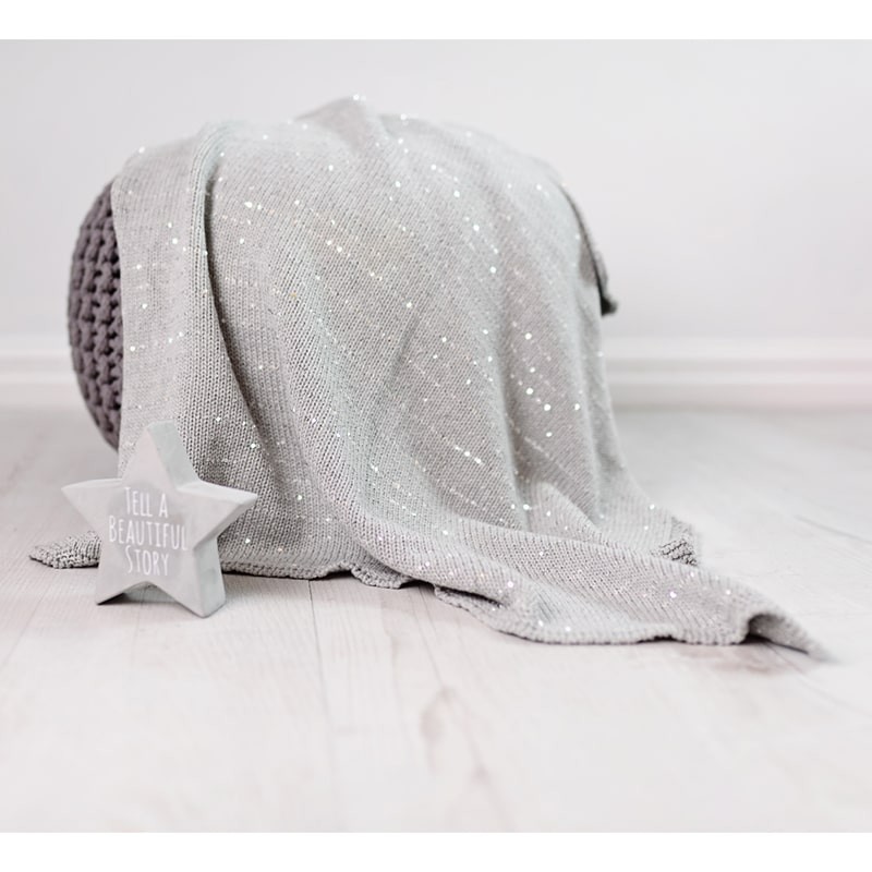 Bizzi Growin Kocyk Tkany Silver Sparkling 75x100cm 0+