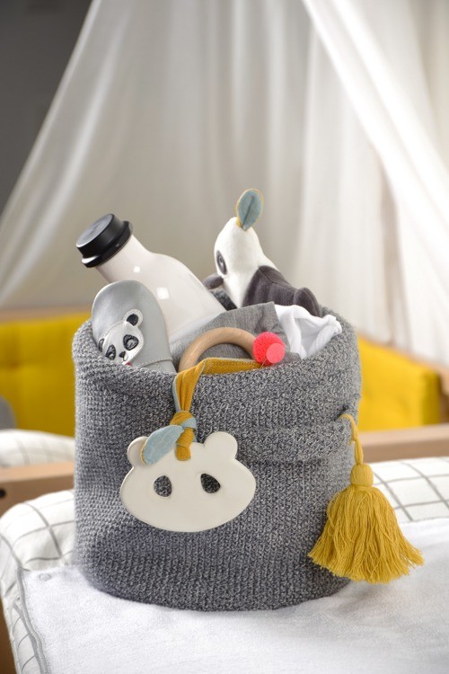Kikadu Kosze na Akcesoria Panda 3 szt. | Pokój Dziecięcy