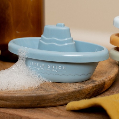 Little Dutch Łódeczki do kąpieli 4 szt. Blue 18m+