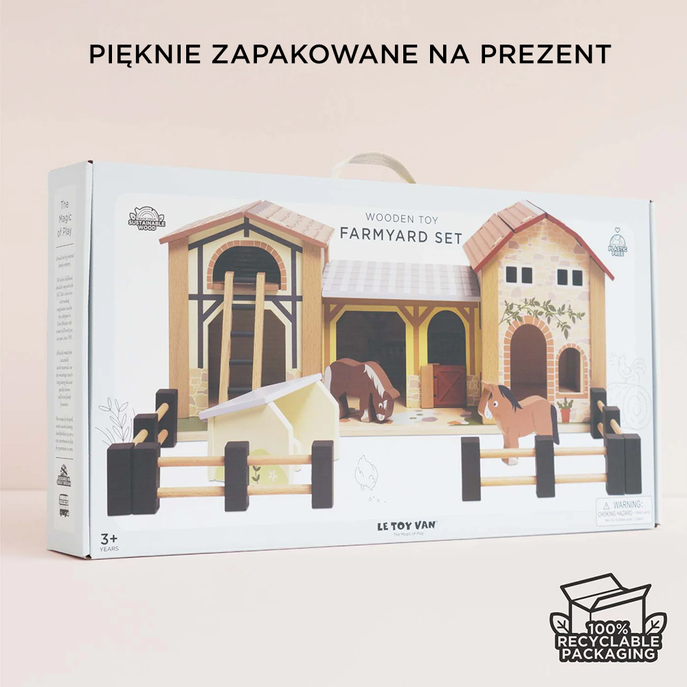 Le Toy Van – Drewniana farma z figurkami dla dzieci 3+ FSC®