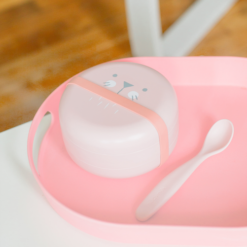 Suavinex Miski do karmienia HYGGE Różowe 6m+